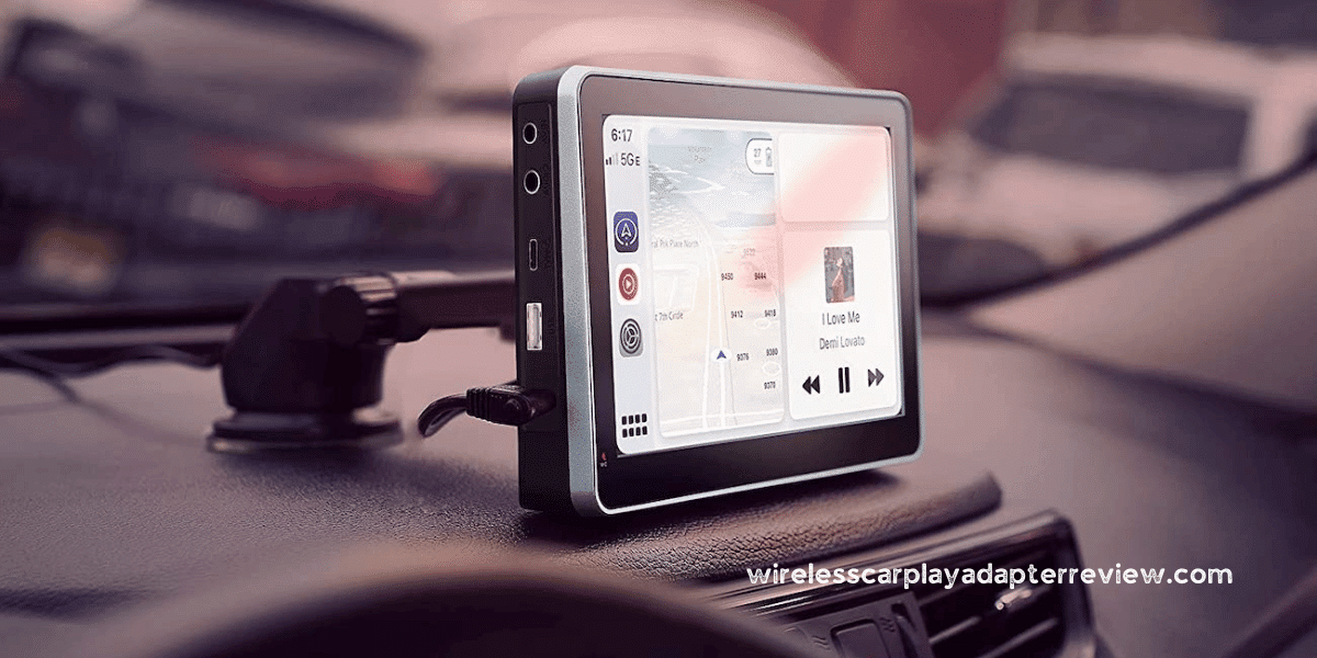 LAMTTO 9 Portable Inch Wireless Carplay Car Stereo with 2.5K Dash