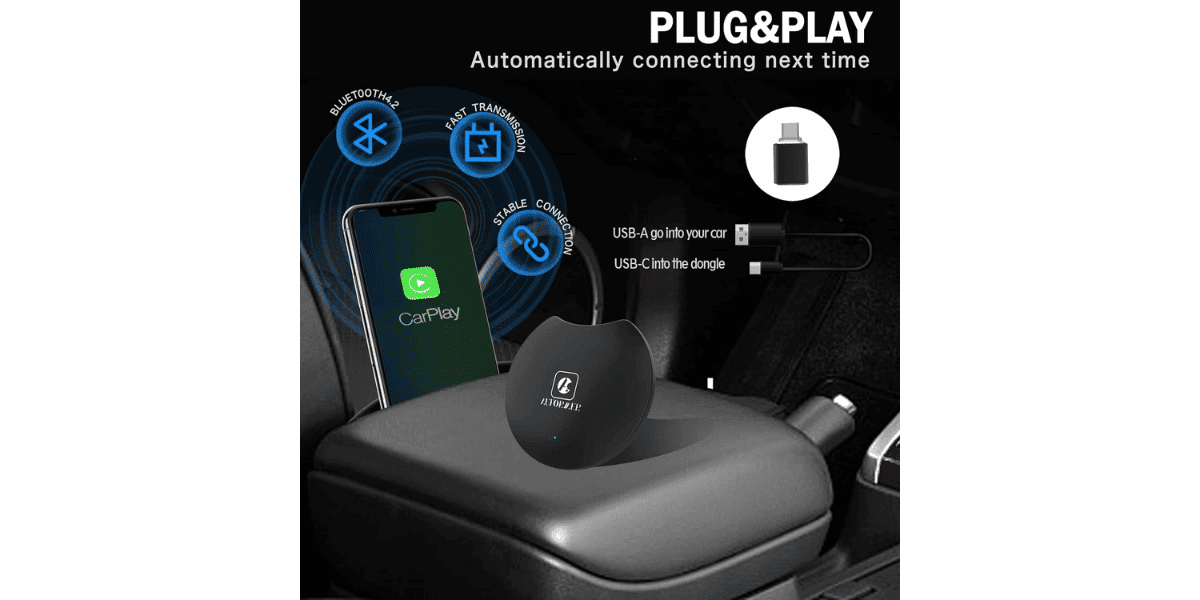 CarPlay Wireless Adapter, 2023 Newest Wireless CarPlay Adapter for ...