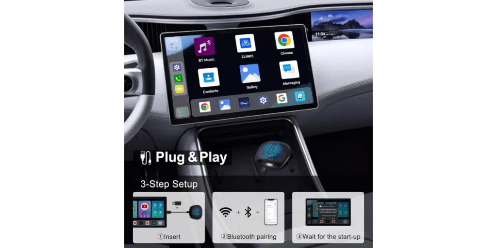 2023 Newest CarPlay AI Box Android 13 US 4G LTE Sim Card 8GB RAM 128GB ROM,  Support BT Remote Control, Netflix, , Spotify, GPS Google Maps