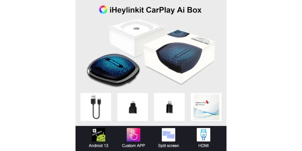 iHeylinkit Ai Box Apple CarPlay Wireless Android Auto Custom UI