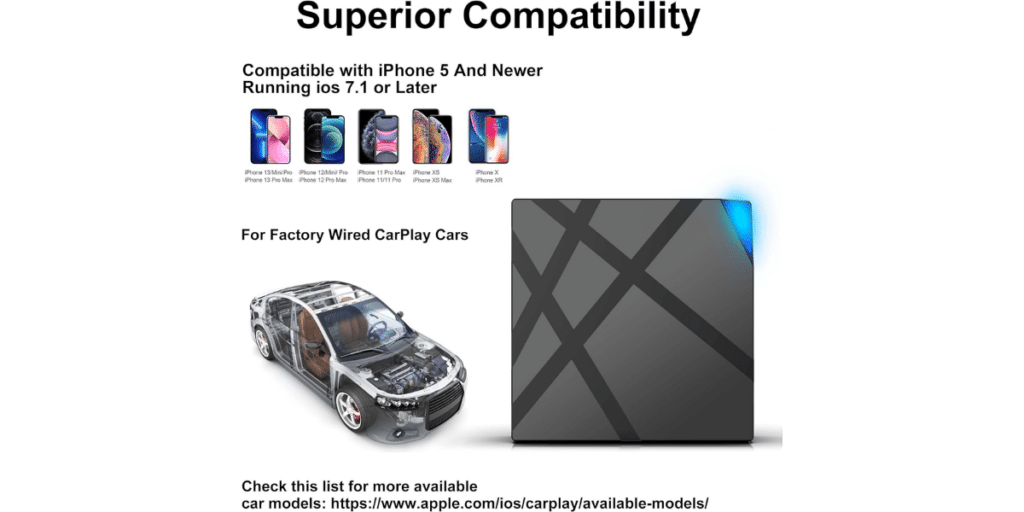 Top Rated Wireless Carplay Adapters For Multiple Phones 7