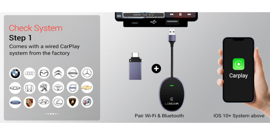 Loboair Wireless Carplay Adapter 2