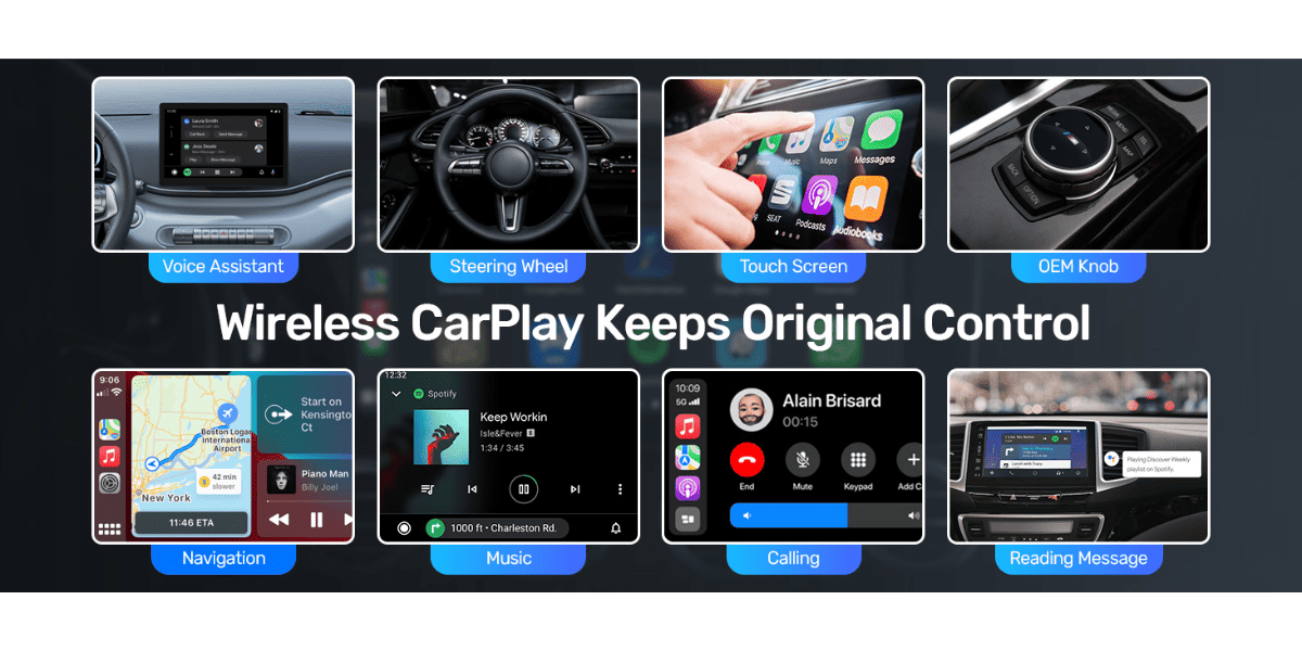 Unitek 2 In 1 Wireless Carplay And Wireless Android Auto Car Adapter