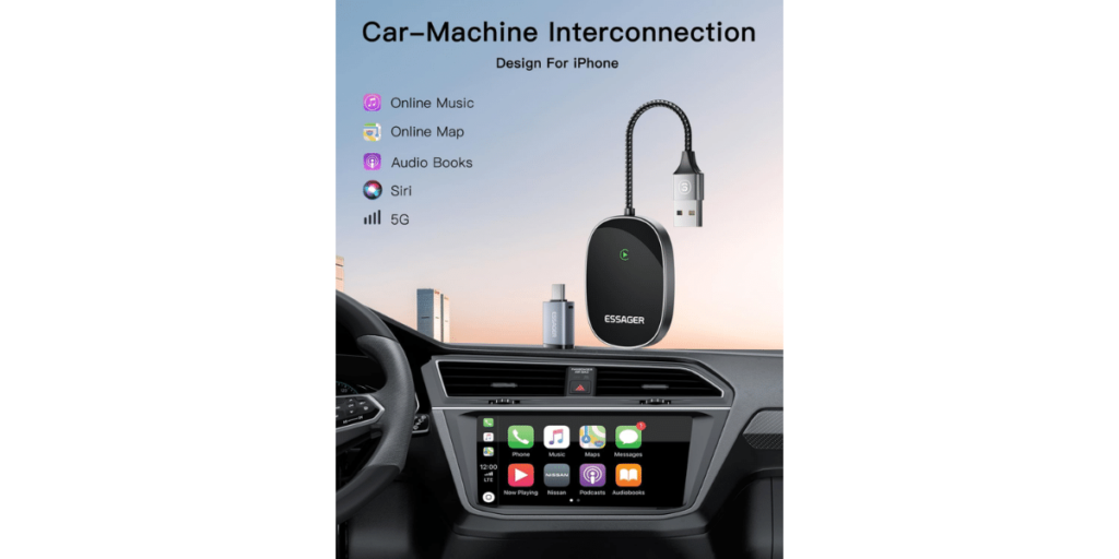 Essager Wireless Apple Carplay Adapter 6