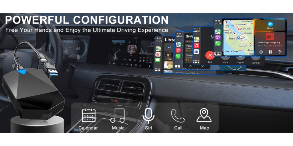 Fverey Wireless Carplay Adapter For Iphone 4