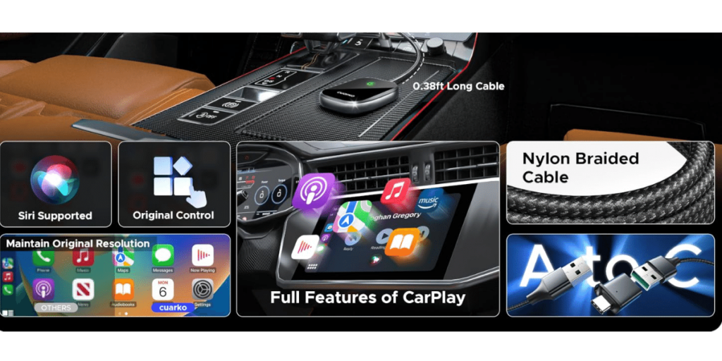 Cuarko Wireless Apple Carplay Adapter 2