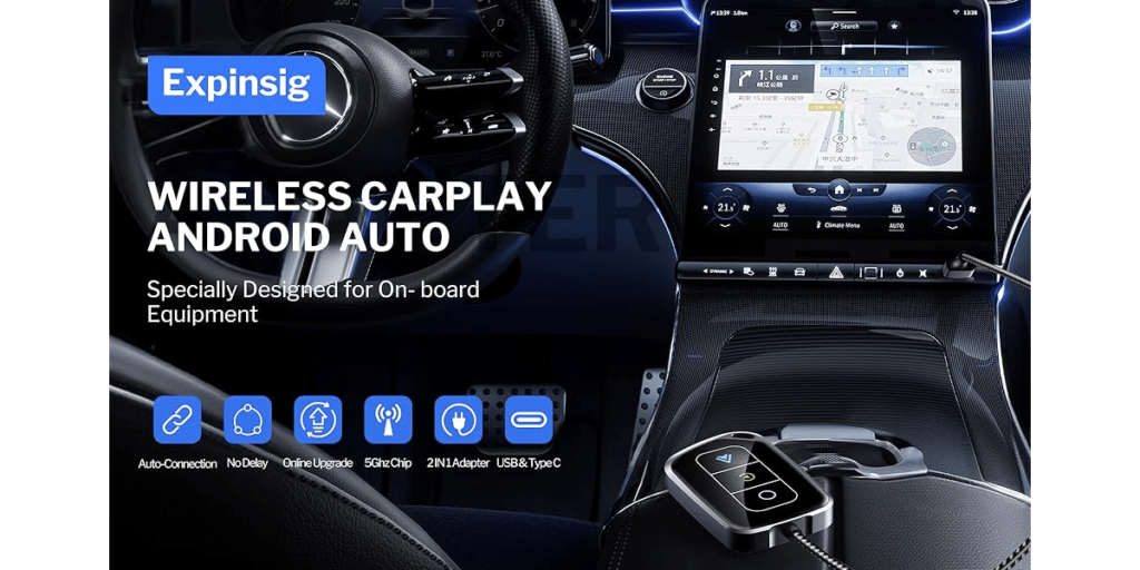 Expinsig Wireless Carplay Adapter For Iphone 2