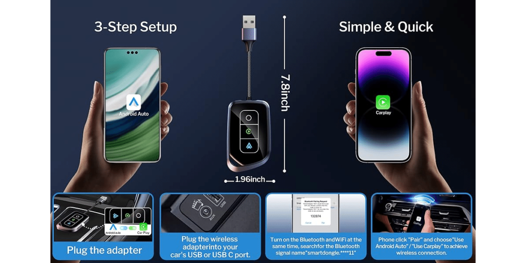 Expinsig Wireless Carplay Adapter For Iphone 5
