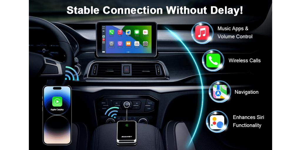 Suamsy Wireless Carplay Adapter 4