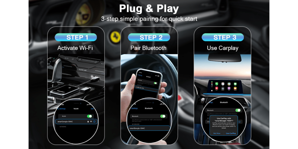 Suamsy Wireless Carplay Adapter 5