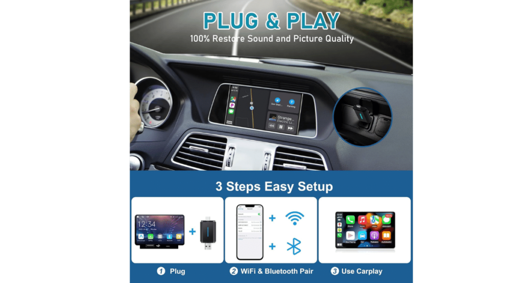 YAFCN wireless carplay adapter for iphone