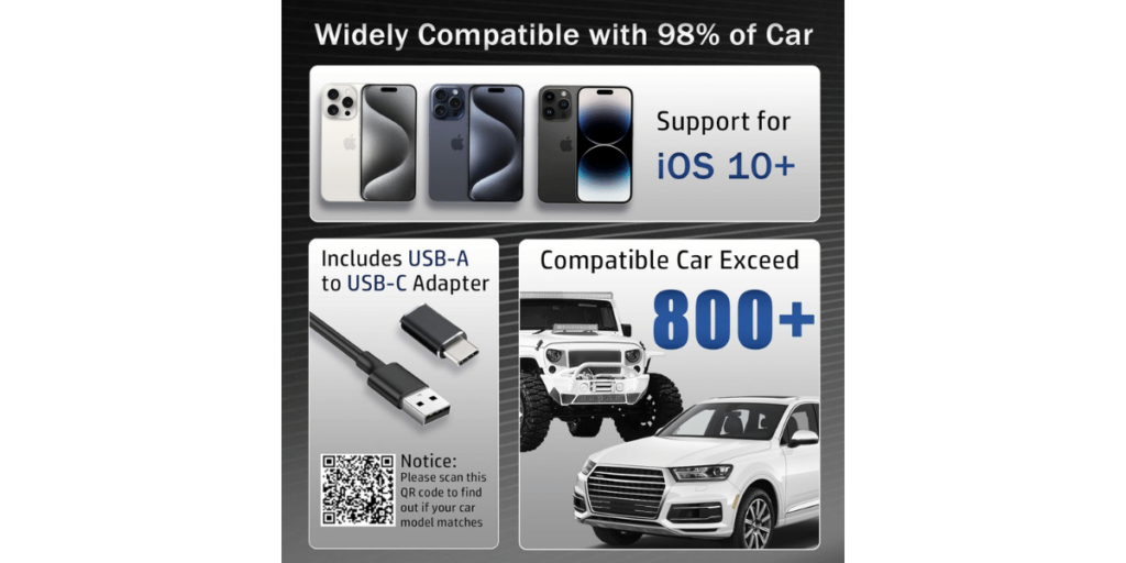 Aordern Wireless Carplay Adapter 6