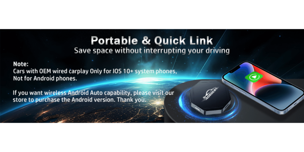 Aordern Wireless Carplay Adapter 7