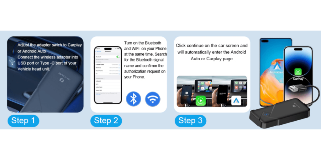Chove Wireless Carplay Adapter 3