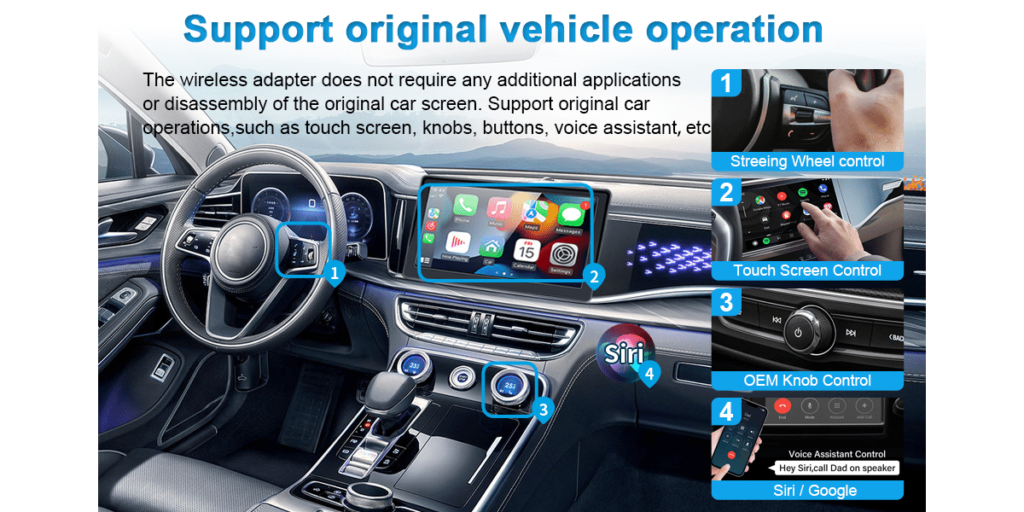 Chove Wireless Carplay Adapter 4