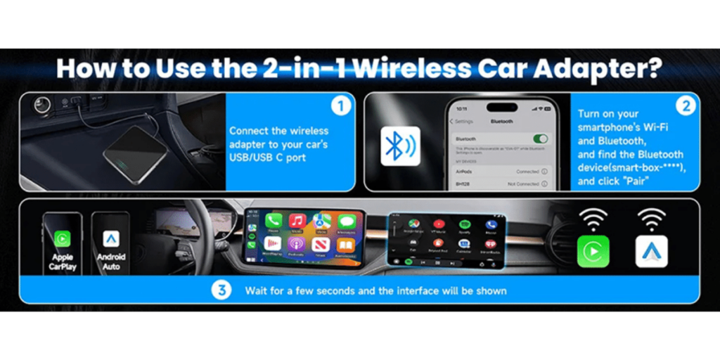 Peousild Wireless Carplay Adapter 5