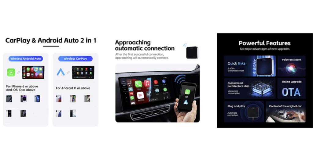 Peousild Wireless Carplay Adapter 6