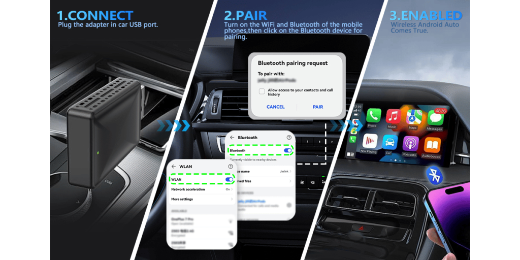 Uposbos Wireless Carplay Adapter 3
