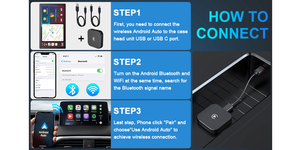 Ulyuho Wireless Carplay Adapter 3