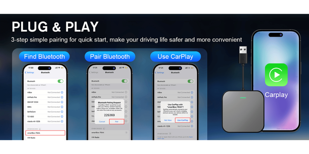 Boildut Wireless Carplay Adapter 2