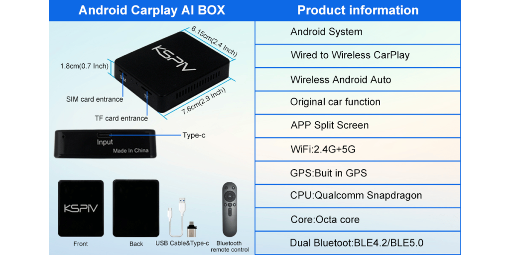 Kspiv Wireless Carplay Adapter (2)