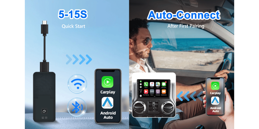 Podofo 2 In 1 Wireless Carplay Adapter (3)