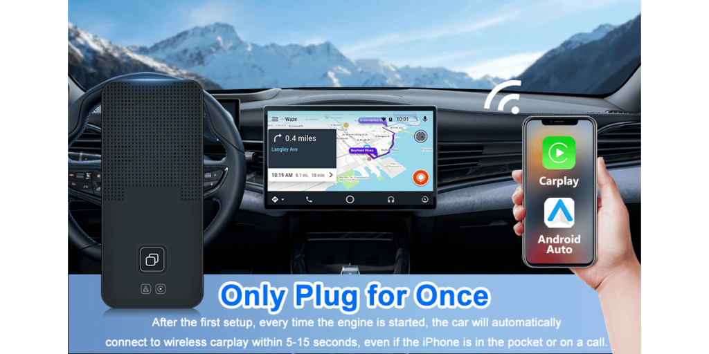 Podofo 2 In 1 Wireless Carplay Adapter (5)