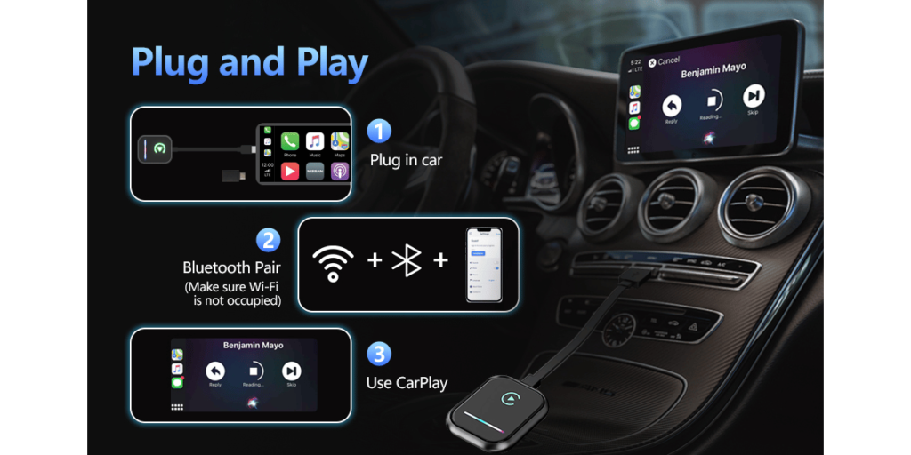 Zixatee Wireless Carplay Adapter (2)