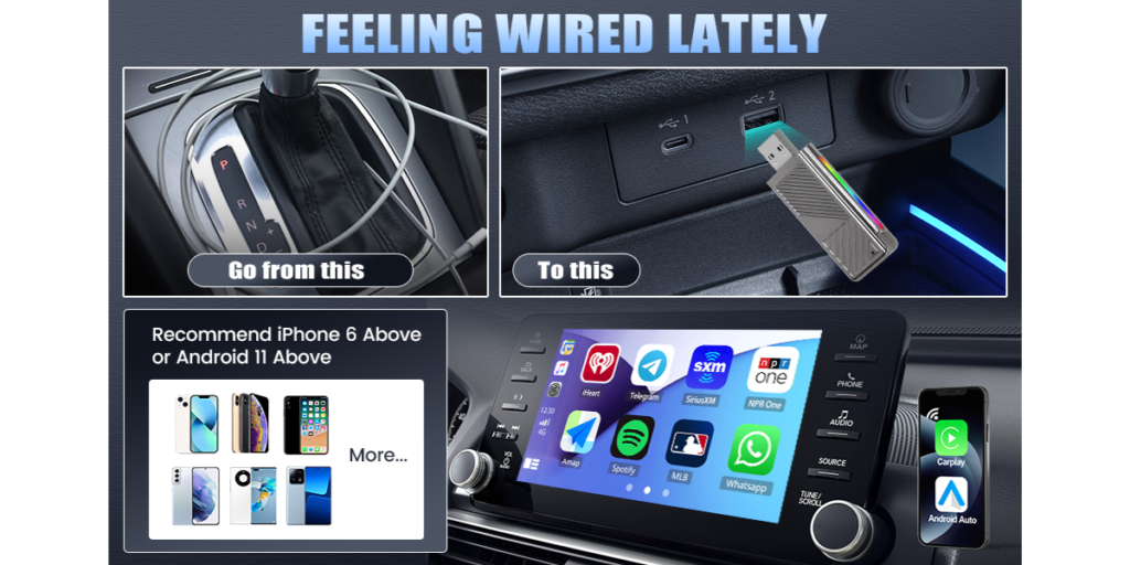 Amprime Wireless Carplay Adapter (5)