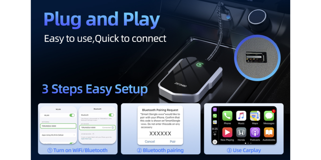 Zxfzhbd Wireless Carplay Adapter (2)