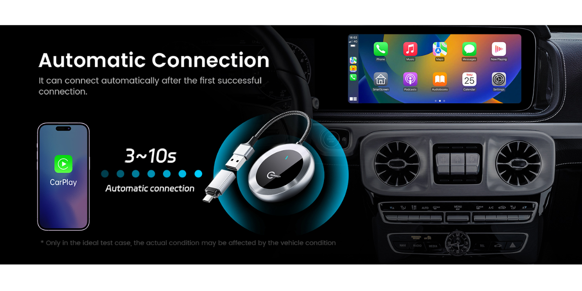 Wireless Carplay Adapter And Android Auto Wireless Adapter 2 In 1