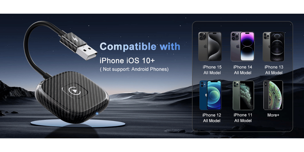 PAUNEZUEL Wireless Carplay Adapter,Carplay Wireless Adapter Converts ...